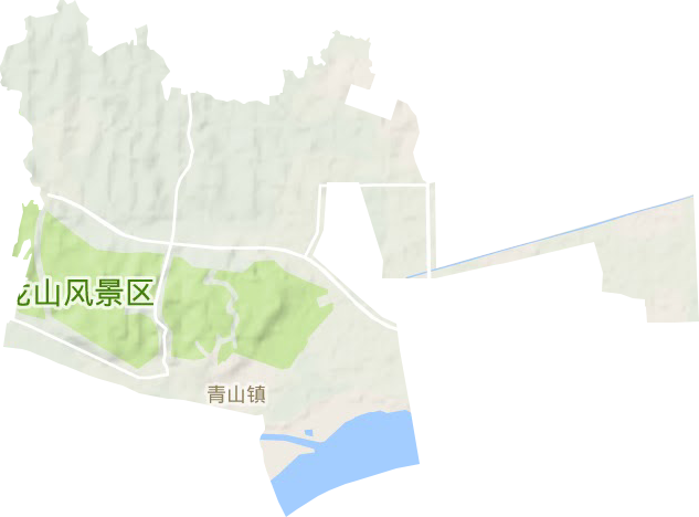 青山镇地形图