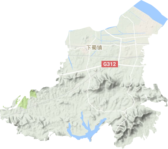 下蜀镇地形图