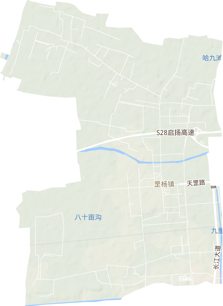 罡杨镇地形图