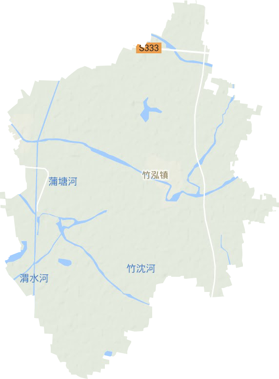 竹泓镇地形图