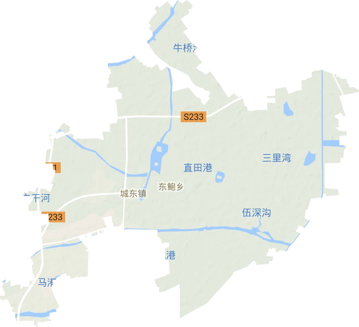 城东镇地形图
