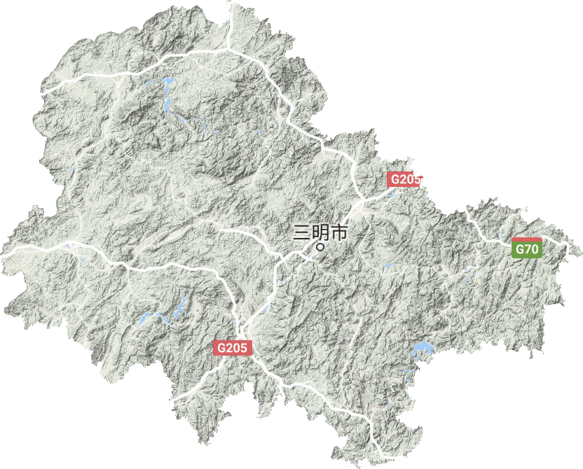 三明市地形图