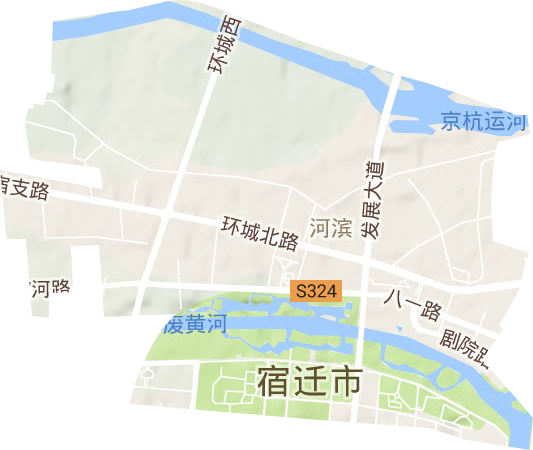 河滨街道地形图