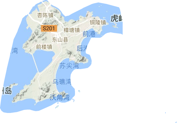 东山县地形图