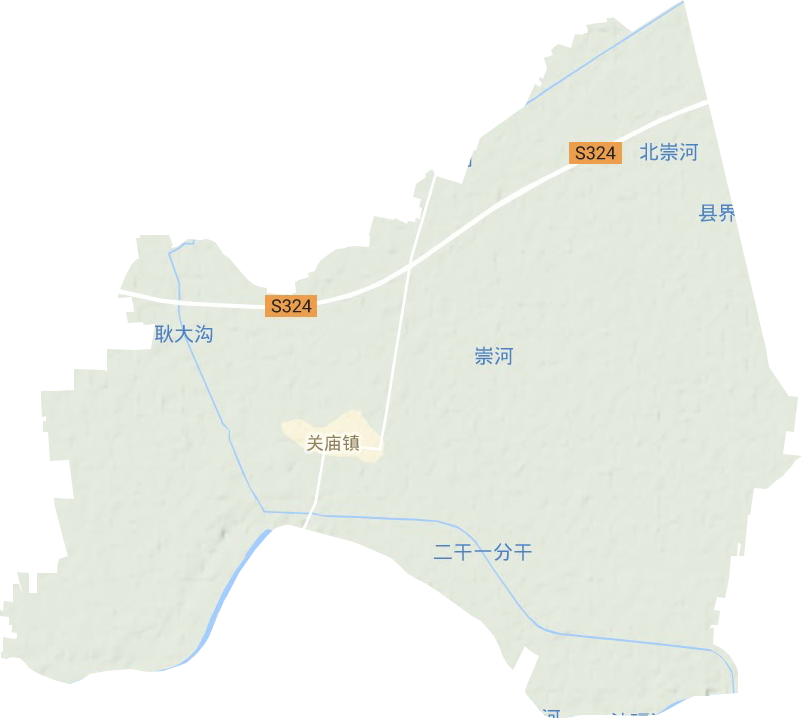 关庙镇地形图