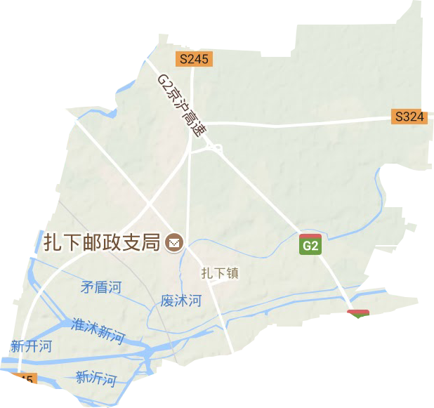 扎下镇地形图