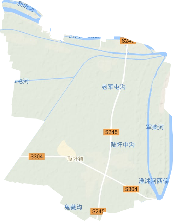 耿圩镇地形图