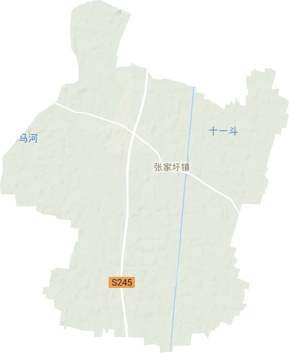 张家圩镇地形图