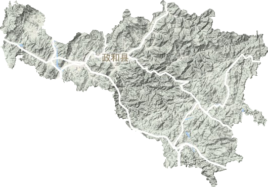 政和县地形图