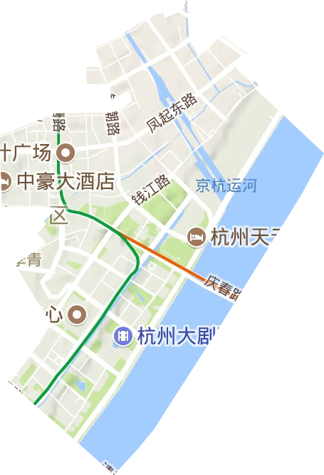 四季青街道地形图