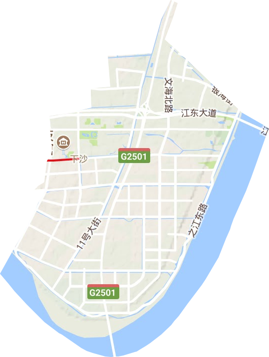 白杨街道地形图