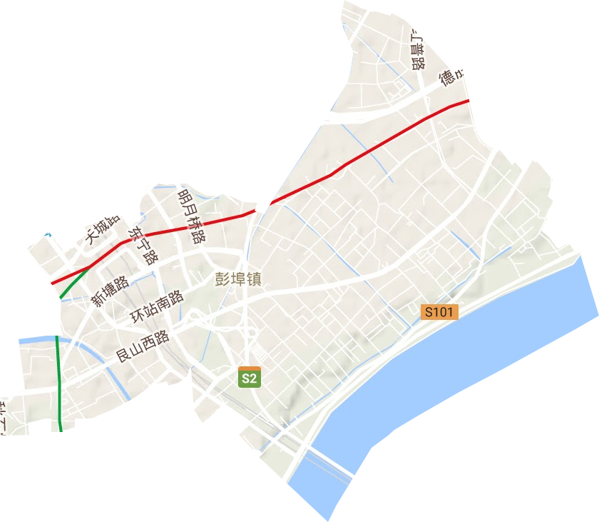 彭埠镇地形图