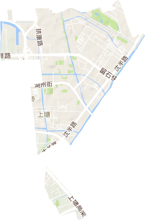 上塘街道地形图