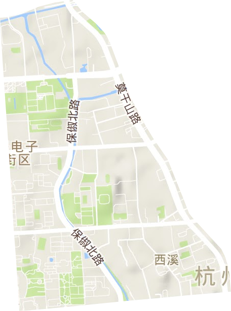 西溪街道地形图