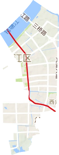 西兴街道地形图