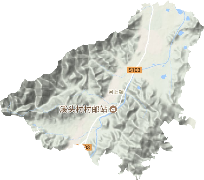 河上镇地形图