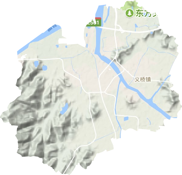 义桥镇地形图