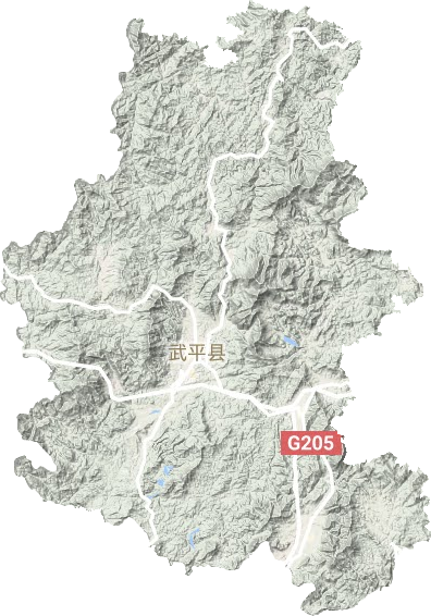 武平县地形图