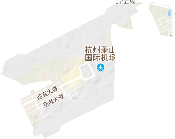 萧山空港经济区地形图