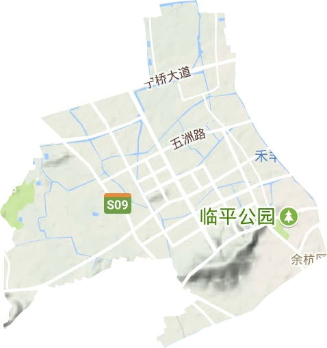 临平街道地形图