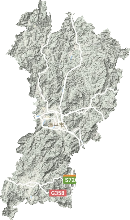 漳平市地形图