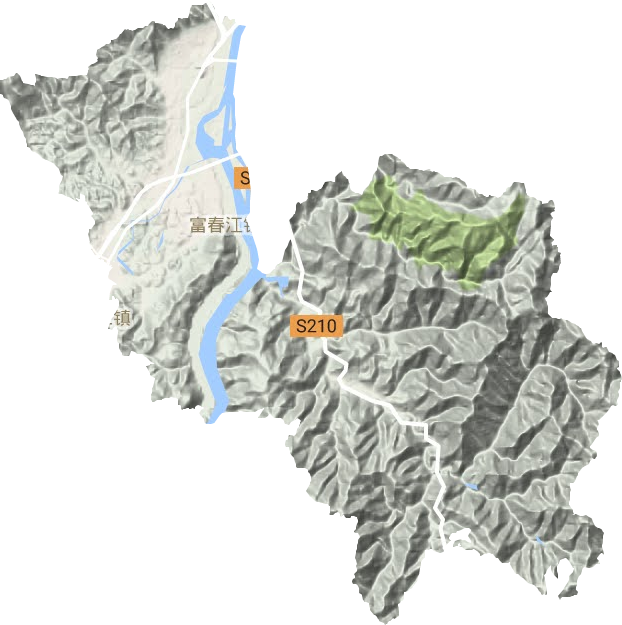 富春江镇地形图