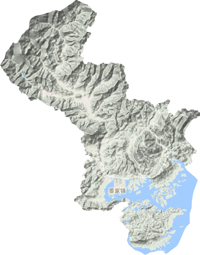 姜家镇地形图