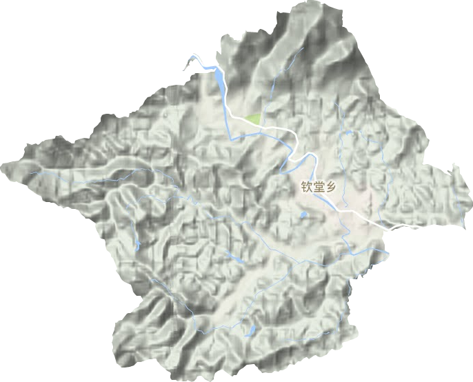 钦堂乡地形图