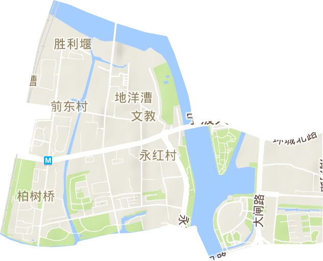 文教街道地形图