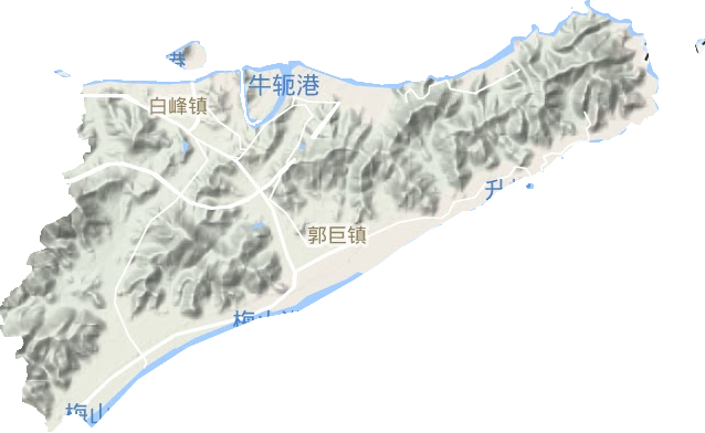 白峰镇地形图