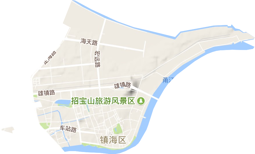 招宝山街道地形图