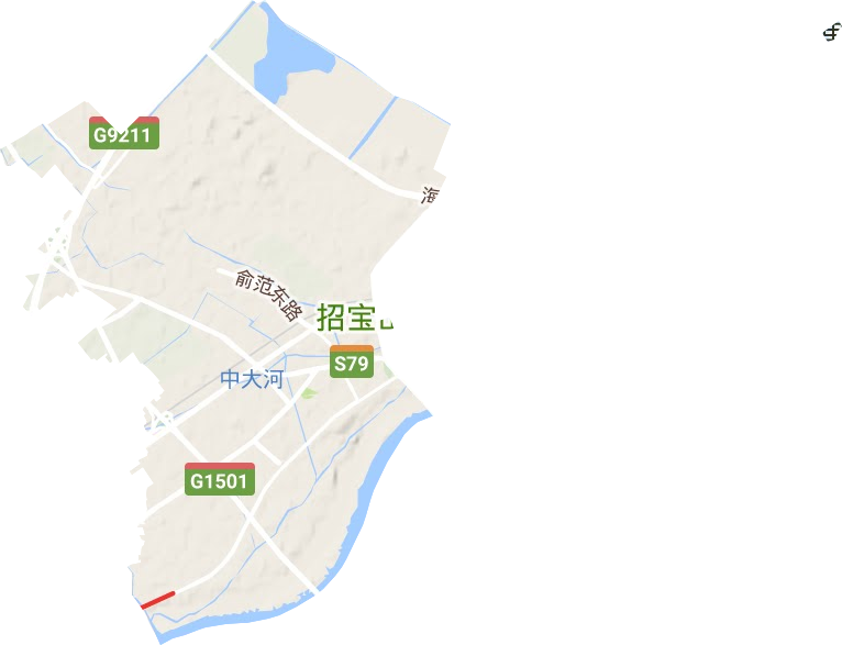 蛟川街道地形图