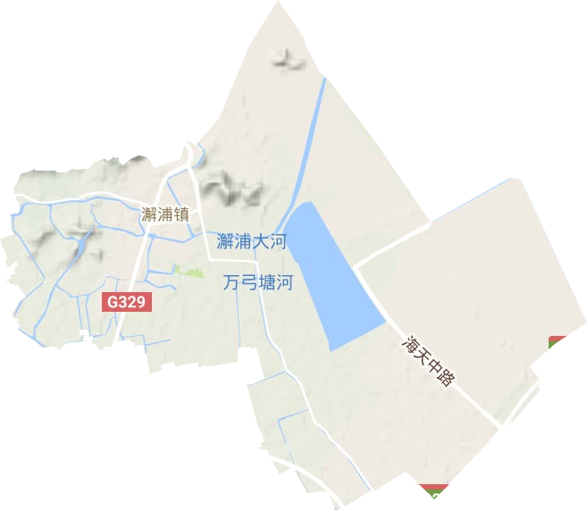 澥浦镇地形图