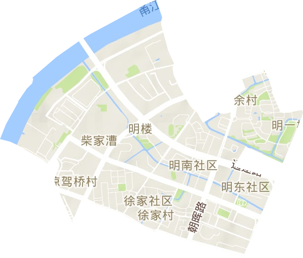 明楼街道地形图
