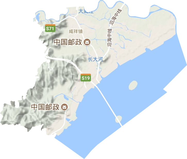 咸祥镇地形图
