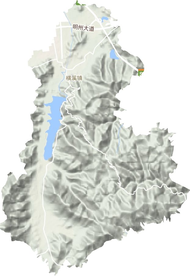 横溪镇地形图