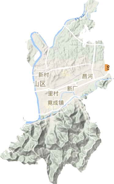 珠山区地形图