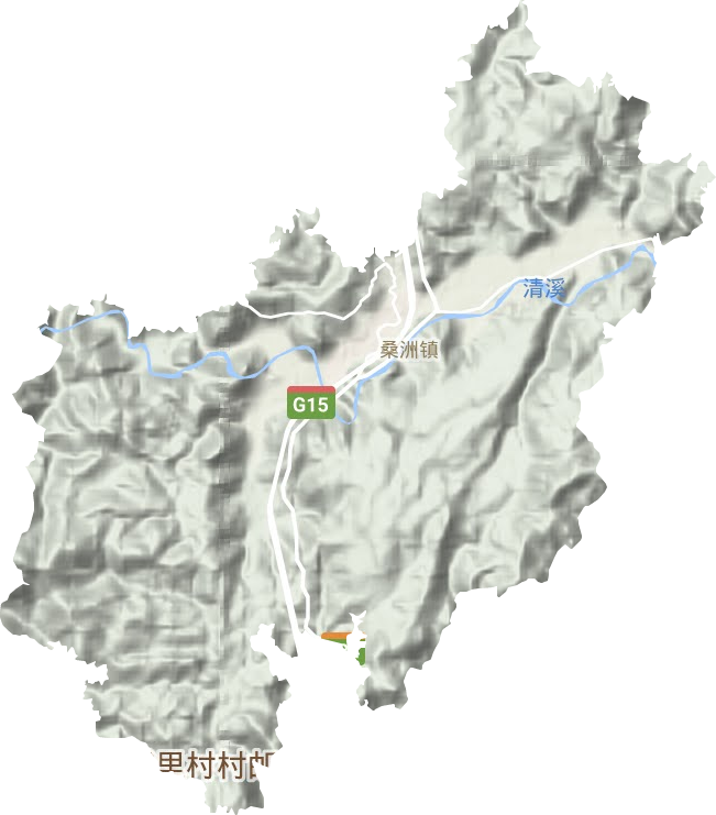 桑洲镇地形图