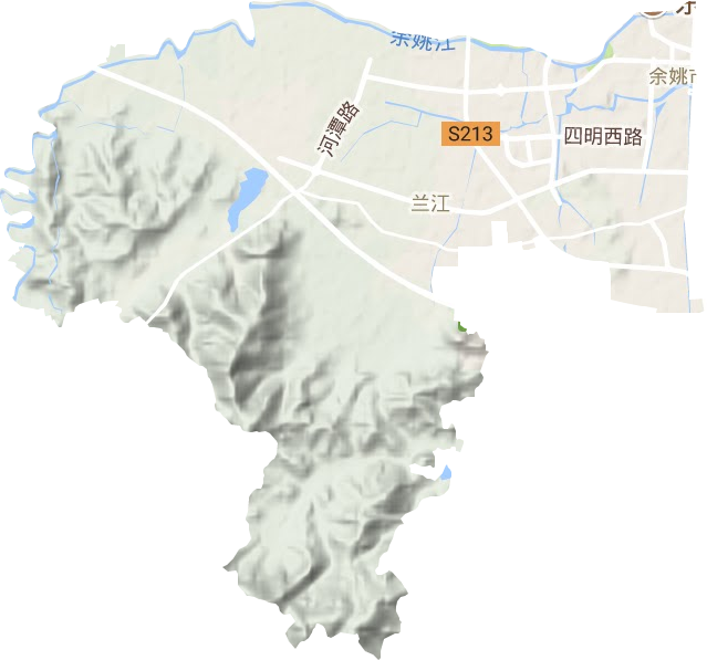 兰江街道地形图