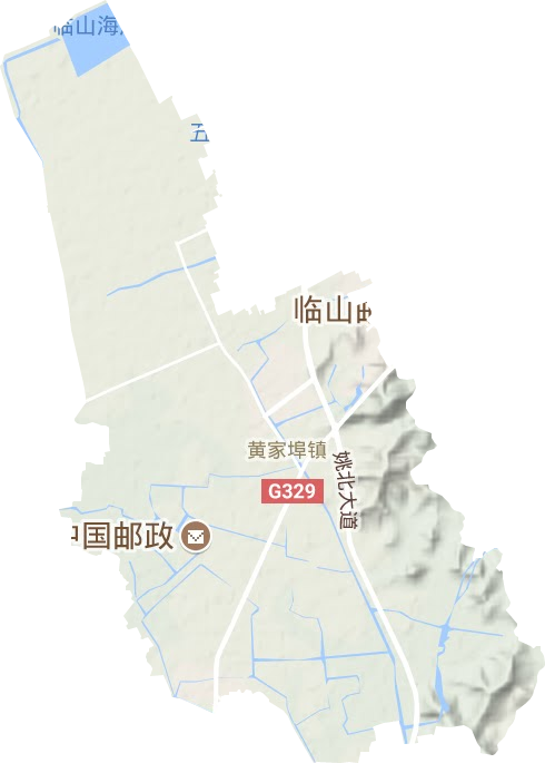 黄家埠镇地形图