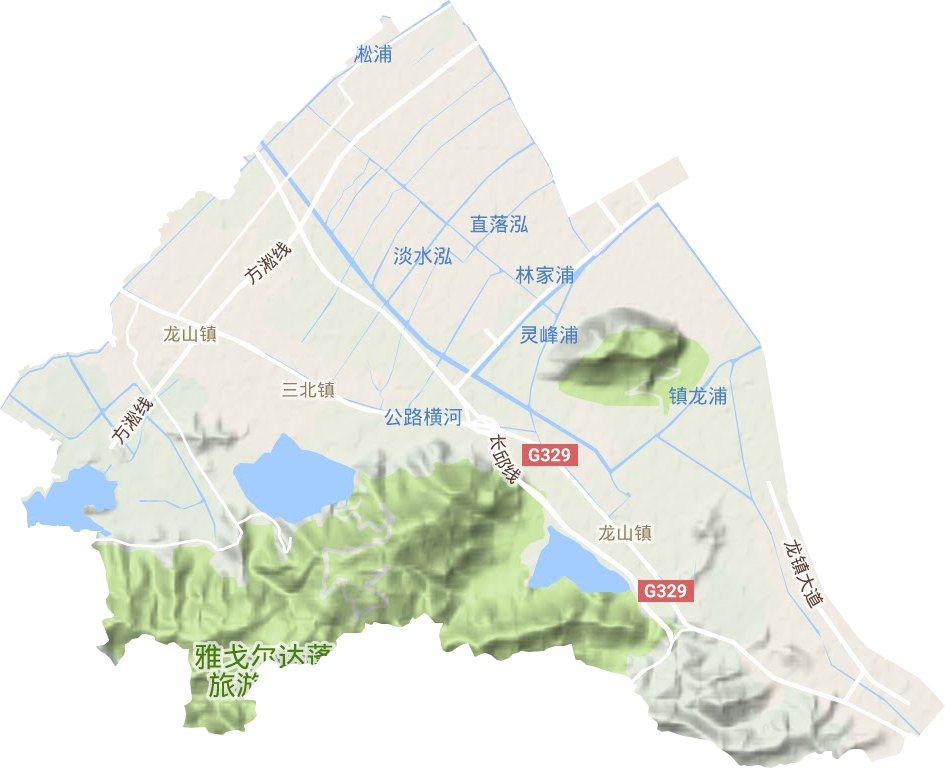龙山镇地形图