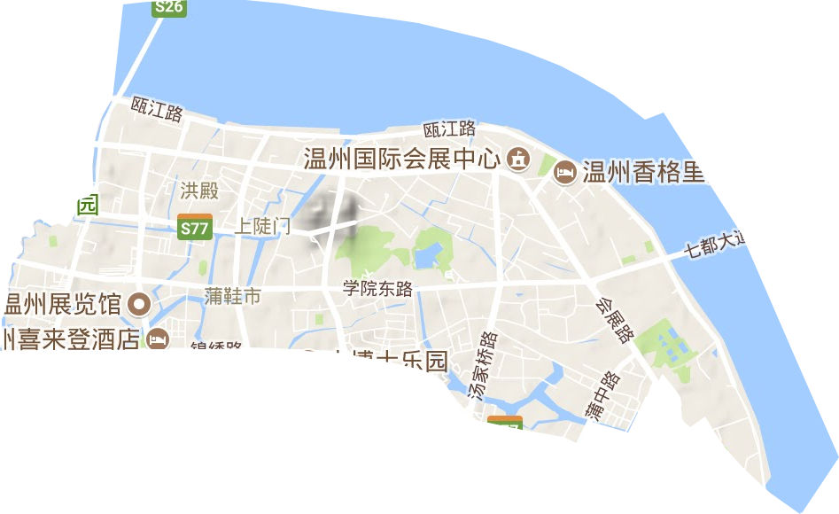 滨江街道地形图