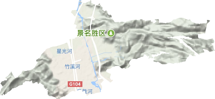 仙岩街道地形图