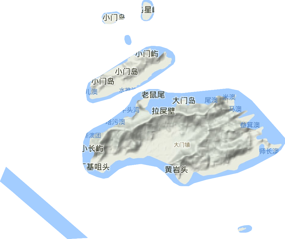 大门镇地形图
