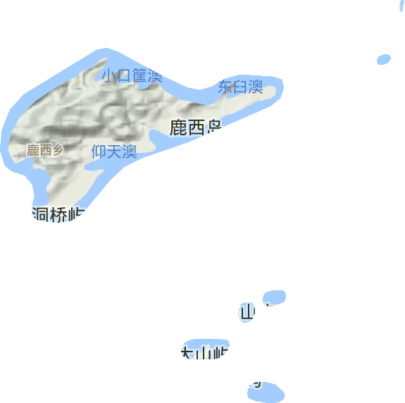 鹿西乡地形图