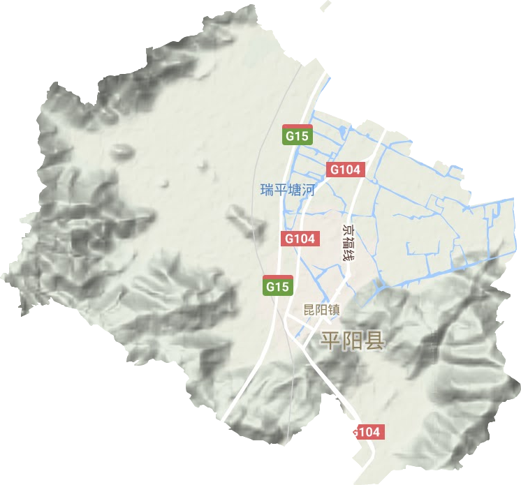 昆阳镇地形图