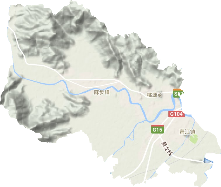 萧江镇地形图