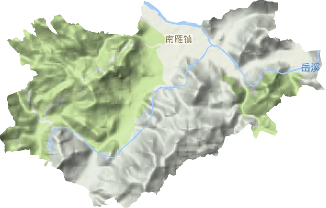 南雁镇地形图