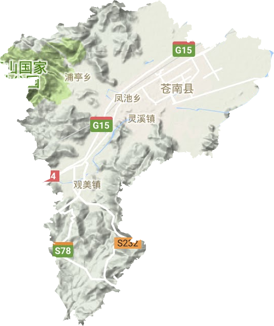 灵溪镇地形图