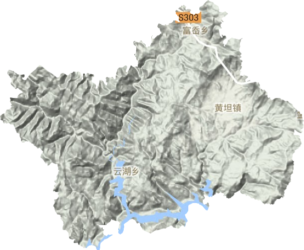 黄坦镇地形图